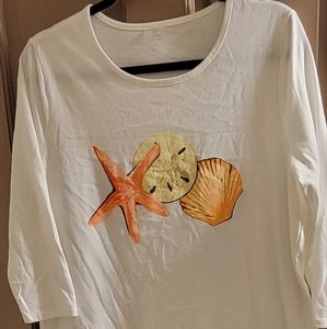 XL Silverwear seashell tshirt